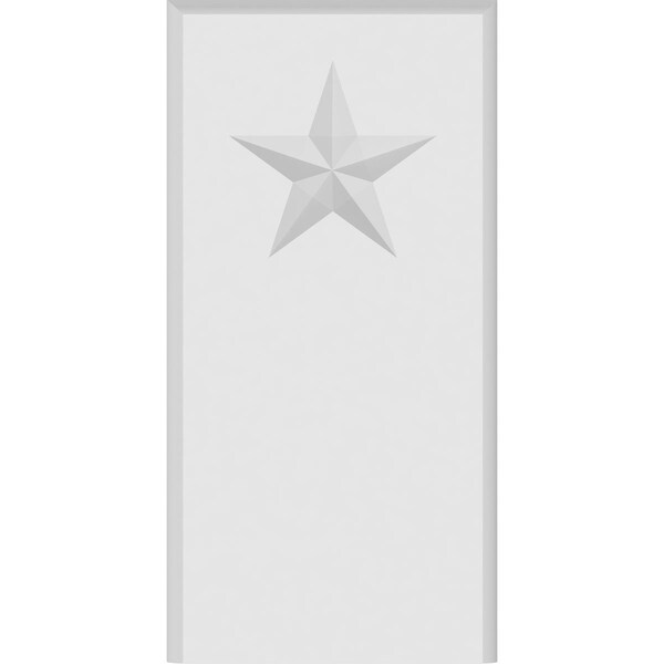 Standard Foster Star Plinth Block With Rounded Edge, 4 1/2W X 9H X 3/4P